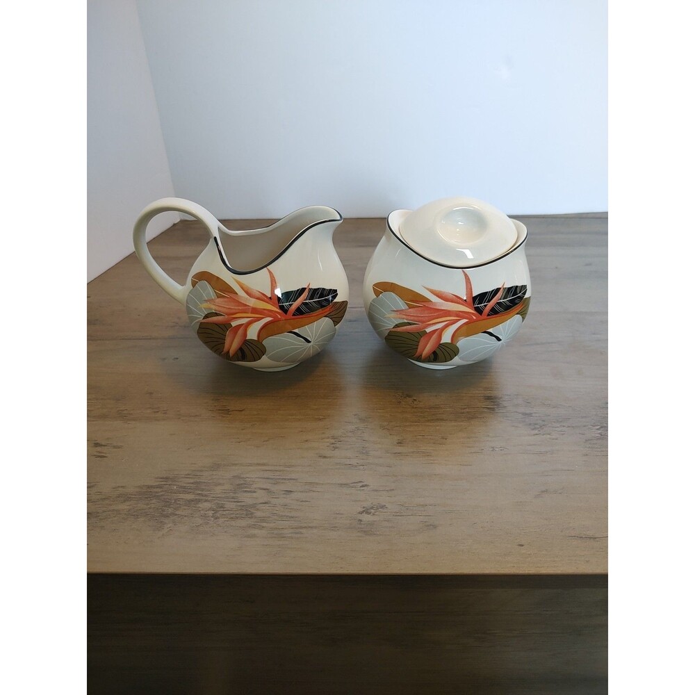 Sango Larry Laslo Collection Birds Of Paradise Maui 1986 Sugar Creamer See Descr